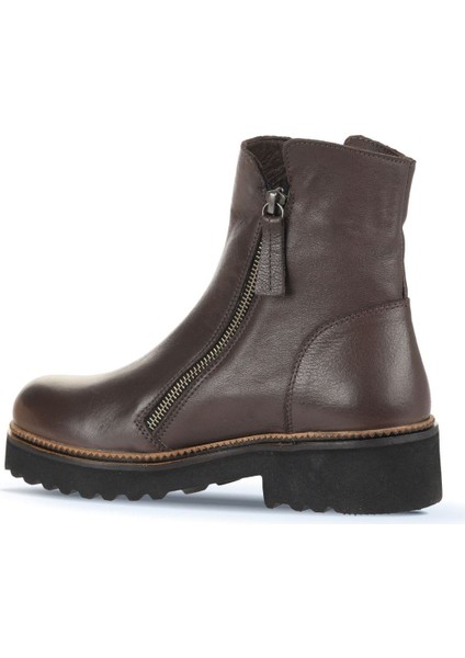 Kahverengi Deri Kadın Topuklu Bot 01WD0203 01WD0203 fırsatları