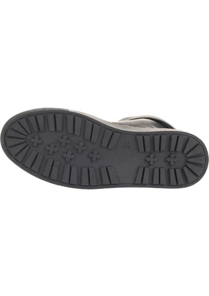 Siyah Deri Kadın Düz Bot 01WD2601 01WD2601 indirimleri