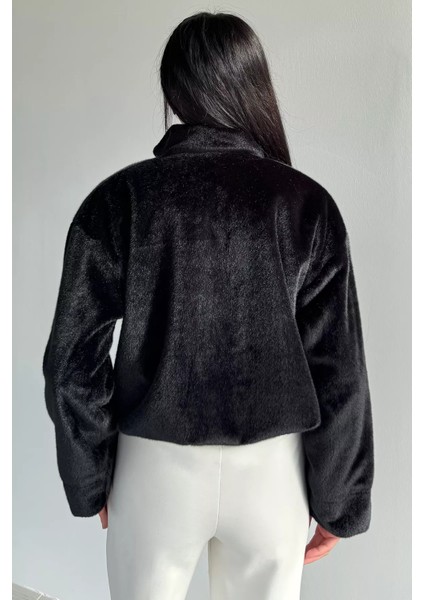 Kadın Astarlı Fermuarlı Peluş Ceket P-00018646 fırsatları