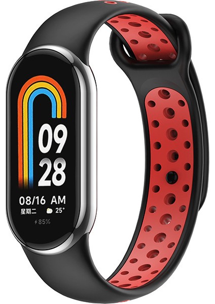 Xiaomi Mi Band 8 Siyah ve Kırmızı Için Yedek Kayış (Yurt Dışından)