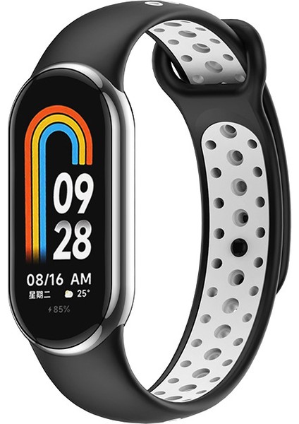 Xiaomi Mi Band 8 Siyah Beyaz Için Yedek Kayış (Yurt Dışından)