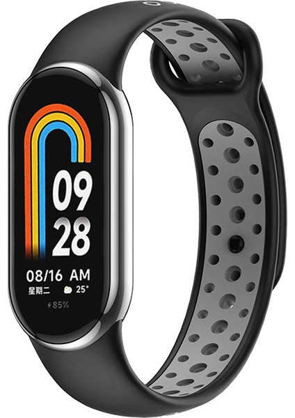 Xiaomi Mi Band 8 Siyah ve Gri Için Yedek Kayış (Yurt Dışından)