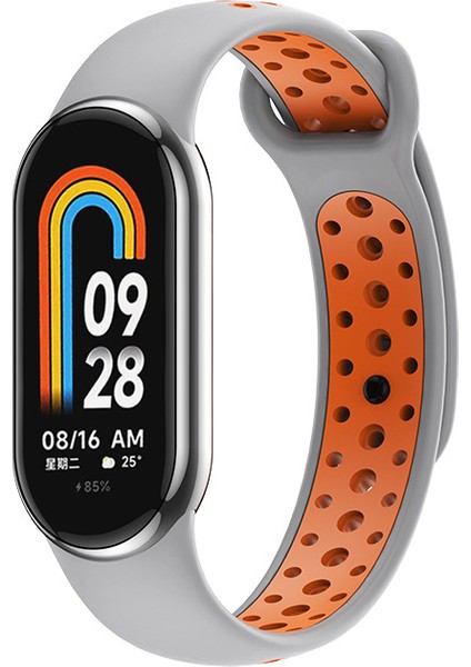 Xiaomi Mi Band 8 Gri ve Turuncu Için Yedek Kayış (Yurt Dışından)