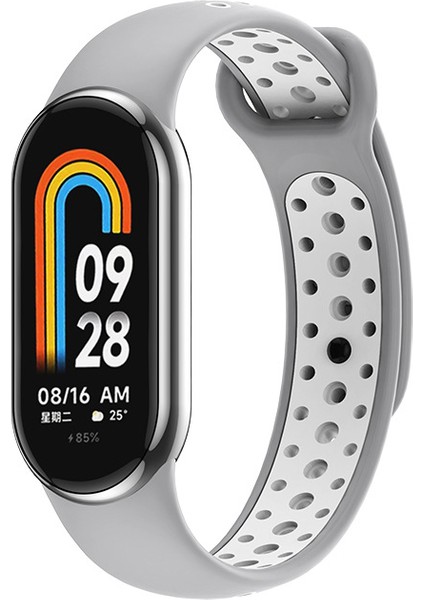Xiaomi Mi Band 8 Gri ve Beyaz Için Yedek Kayış (Yurt Dışından)