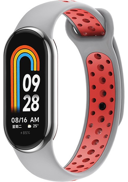 Xiaomi Mi Band 8 Gri ve Kırmızı Için Yedek Kayış (Yurt Dışından)