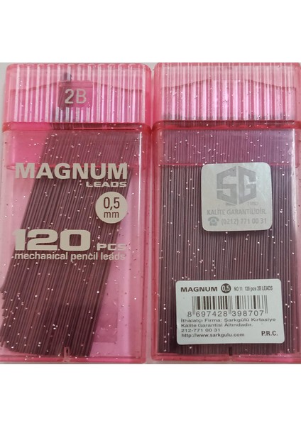 Leads 0.5 mm 2b Uç 60 mm 120 Li Pembe Renk