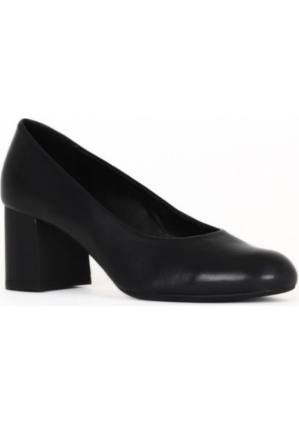 Siyah Deri Kadın Topuklu Ayakkabı 01WE5700 01WE5700 fiyatları