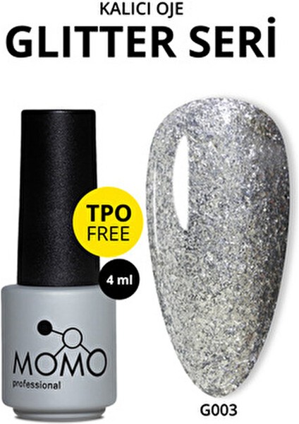 Kalıcı Oje G003 4 ml Yoğun Gümüş Parıltı ile 3 Hafta Kalıcılık indirimleri