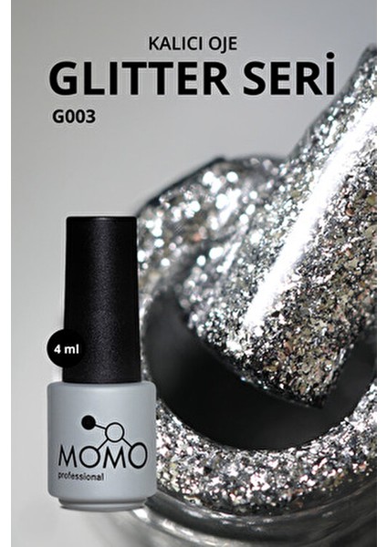 Kalıcı Oje G003 4 ml Yoğun Gümüş Parıltı ile 3 Hafta Kalıcılık