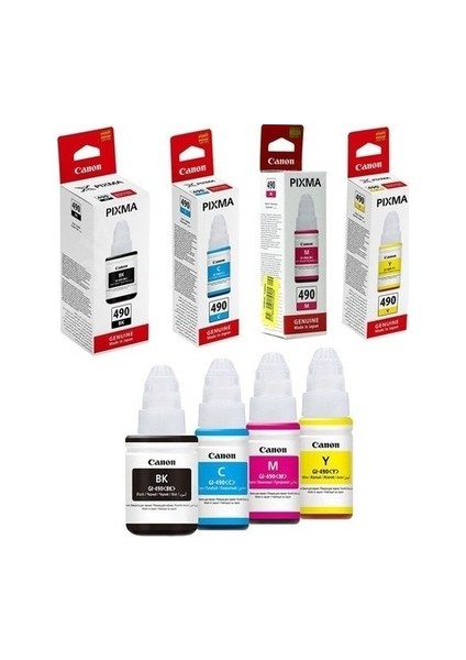 GI-490 / Pixma G1400 / G2400 / G3400 Set Mürekkep