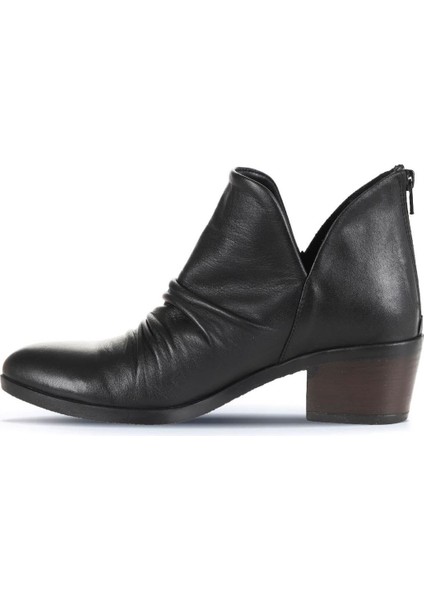Siyah Deri Kadın Topuklu Bot 01WD1103 01WD1103 modelleri