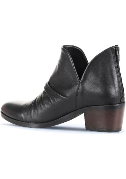 Siyah Deri Kadın Topuklu Bot 01WD1103 01WD1103 fırsatları