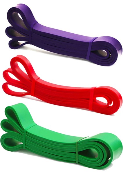 3 Lü Resistance Powerband Güç Bandı Seti Direnç Lastiği Squat Aerobik Sert Orta Hafif Direnç