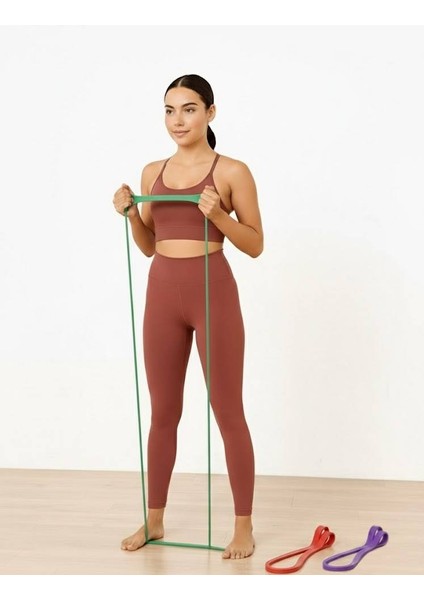 3 Lü Resistance Powerband Güç Bandı Seti Direnç Lastiği Squat Aerobik Sert Orta Hafif Direnç fırsatları