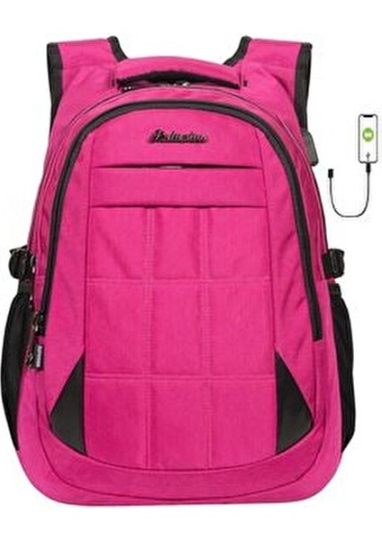 Yarasa Sırt Çantası Pembe Suya Dayanıklı Ergonomik Tasarım Unisex 45x35x20 cm fırsatları