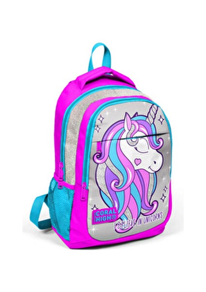 Kids Unicornlu Pembe Gümüş Üç Bölmeli Sırt Çantası 14383 Çocuklar İçin fiyatları