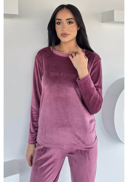 Kadın Baskılı Kadife Sweat Pantolon Ikili Takım P-00018488 fiyatları