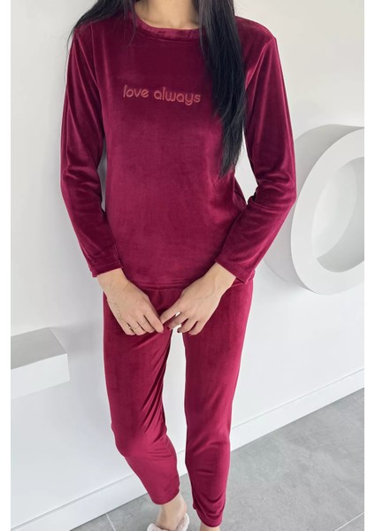 Kadın Baskılı Kadife Sweat Pantolon Ikili Takım P-00018488 fiyatları
