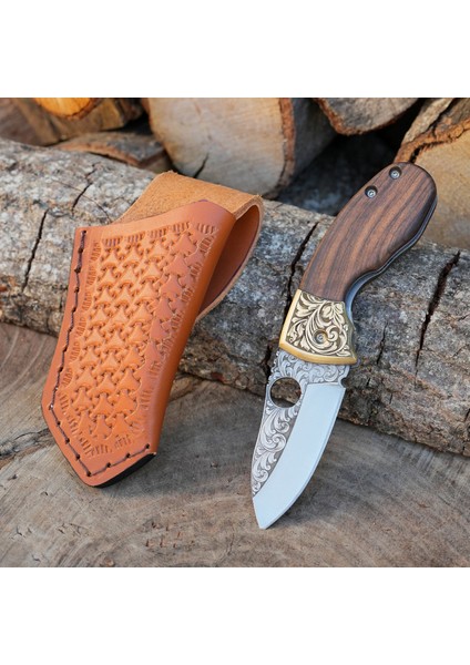 Katlanır Model - N690 Çelik - Ceviz Balçak Pirinç