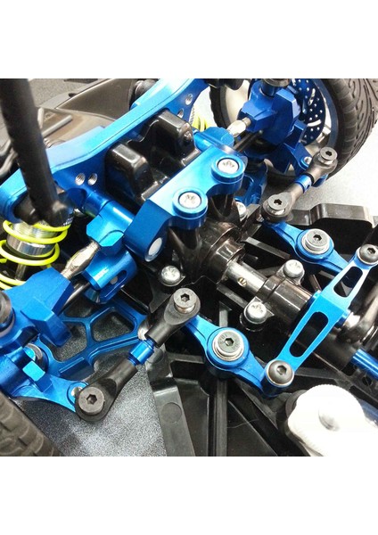 Tamiya TT02B TT-02B 1/10 Rc Araba Yükseltme Parçaları Aksesuarları Için Alüminyum Alaşımlı Bilyalı Rulman Krank Direksiyon Seti (Yurt Dışından) modelleri