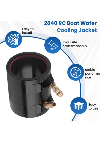 Alüminyum Rc Motor Fırçasız Su Soğutma Ceketi 40MM Rc Tekne Motorları 2840 2845 Rc Tekne (Yurt Dışından) fırsatları