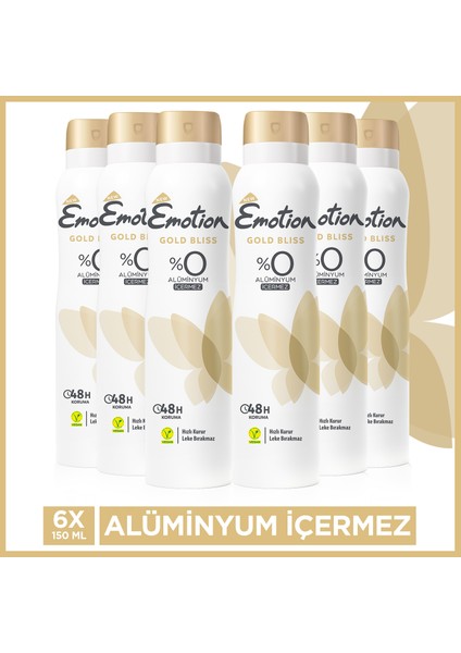 Gold Bliss Kadın Deodorant 6x150 Ml