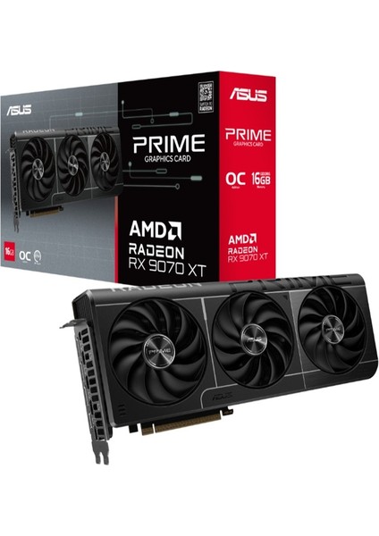 Geforce PRIME-RX9070XT-O16G 16GB Gddr6 256BIT 1xhdmı 3xdp Ekran Kartı