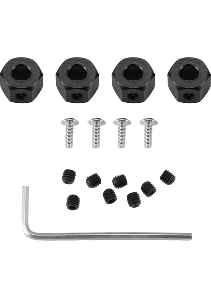 Adet 5mm Ila 12MM Metal Kombinatör Tekerlek Göbeği Altıgen Adaptörü Wpl D12 C14 C24 C34 Mn D90 D91 MN99S Rc Araba Yükseltme Parçaları, Bk (Yurt Dışından)