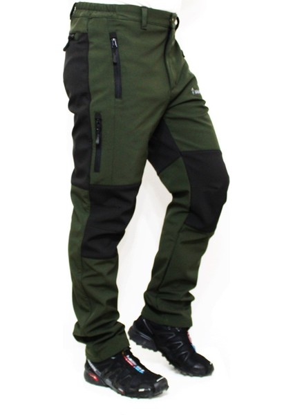 Outdoor Softshell Kışlık Erkek Pantolon-Haki