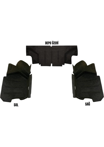 Tofaş Doğan Şahin Bagaj Içi Halı Seti 3 Parça