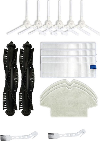 Tefal Rowenta X-Plorer Serie 75 RG7687 Süpürge Ana Fırça Filtresi Yan Fırça Bezi Yedek Paket Fırçası (Yurt Dışından)