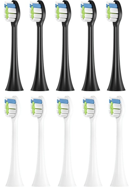 Philips HX6064 HX6930 Hx3/hx6/hx8/hx9/r Serisi Elektrikli Süpürge Yumuşak Dupont Kıl A Için 10 Adet Yedek Diş Fırçası Başlığı (Yurt Dışından)