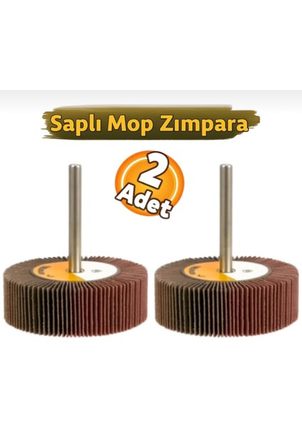 m Saplı Mop Zımpara Matkap Uyumlu 50-20 mm (2 Adet)