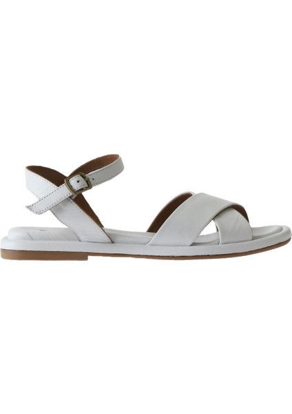 Beyaz Deri Kadın Düz Sandalet 01WU4118 01WU4118 fiyatları