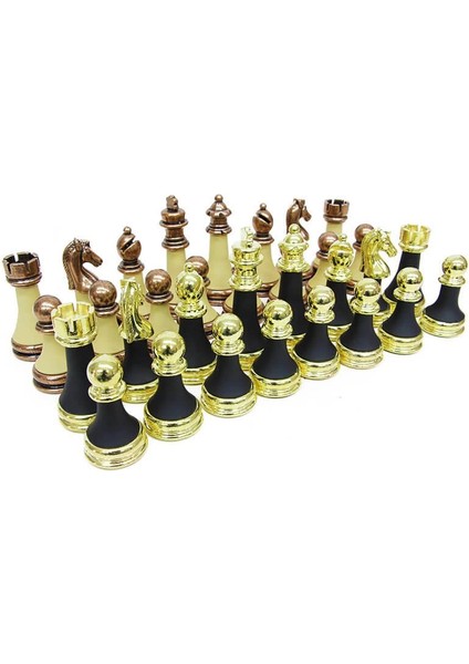 Satranç Taşı Zamak Polyester Krem Siyah