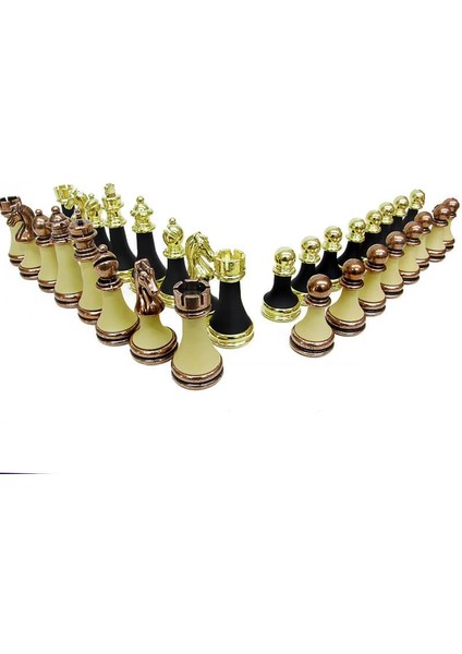 Satranç Taşı Zamak Polyester Krem Siyah modelleri