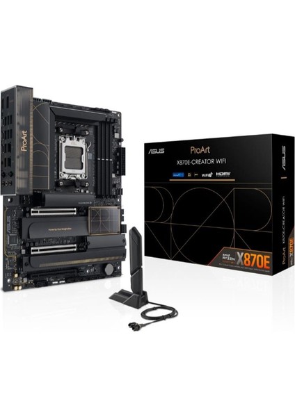 Proart X870E-CREATOR Wıfı Ddr5 8000MT/S 1xhdmı Type-C 4xm.2 Atx Am5 (Amd Am5 9000/8000/7000 Serileri Ile Uyumlu)