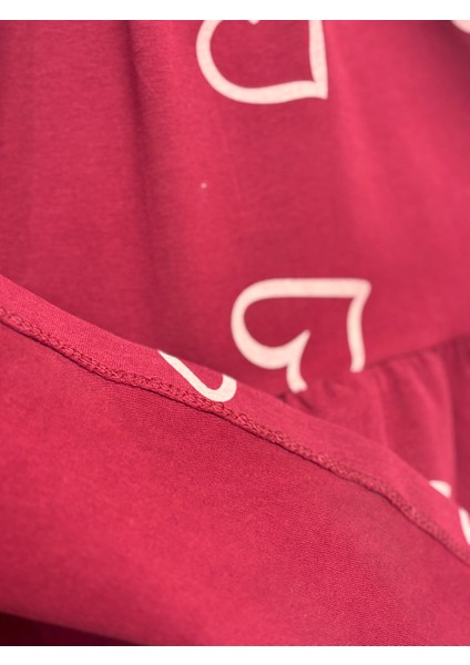 Kız Çocuk Kalp Desenli Elbise modelleri