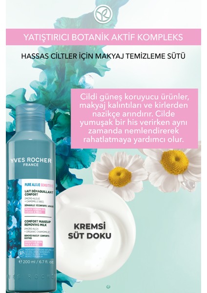 Makyaj Temizleme Sütü-Hassas Cilt-Pure Algue Sensitive Yatıştırıcı Botanik Kompleks 200ML fiyatları