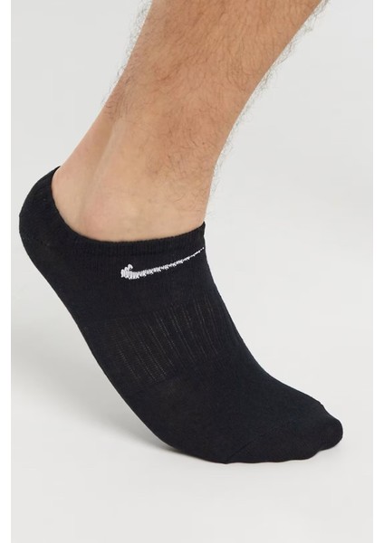 Dri Fit Everyday Cotton Lightweight No Show 3 Pck Unisex Bileksiz Çorap 3 Çift Siyah