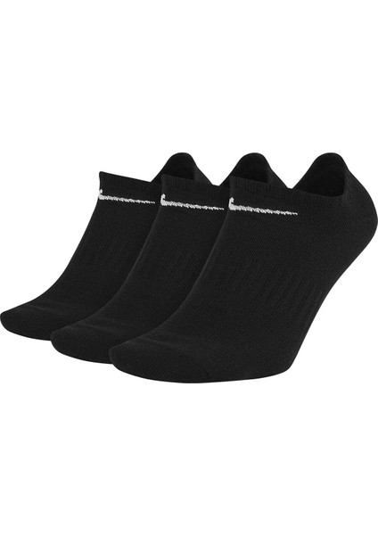 Dri Fit Everyday Cotton Lightweight No Show 3 Pck Unisex Bileksiz Çorap 3 Çift Siyah fiyatları