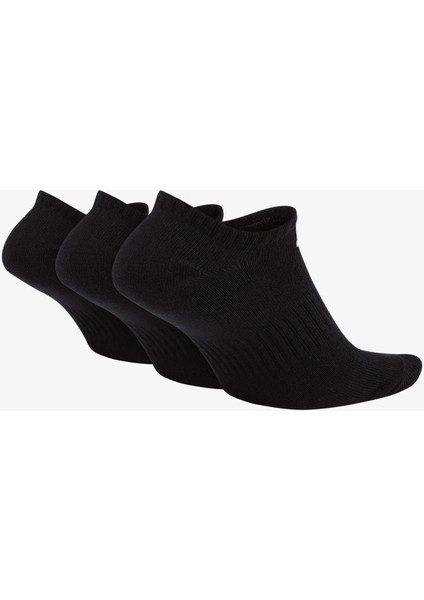 Dri Fit Everyday Cotton Lightweight No Show 3 Pck Unisex Bileksiz Çorap 3 Çift Siyah modelleri