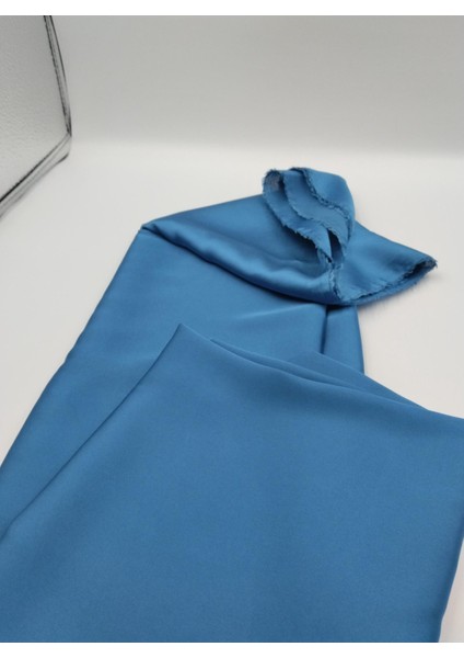 Gökyüzü Mavisi Saten Şifon Kumaş – Yumuşak, Dökümlü, Işıltılı Ipek Hissi | 150 cm Genişlik – Elns2 fırsatları