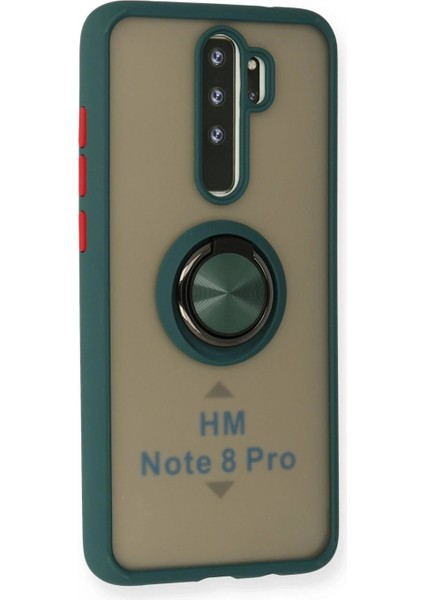 Xiaomi Redmi Note 8 Pro Kılıf Montreal Yüzüklü Silikon Kapak - Yeşil fiyatları