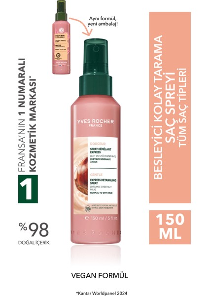 Kolay Saç Tarama Spreyi - Tüm Saçlar/ Douceur -Vegan -150ML