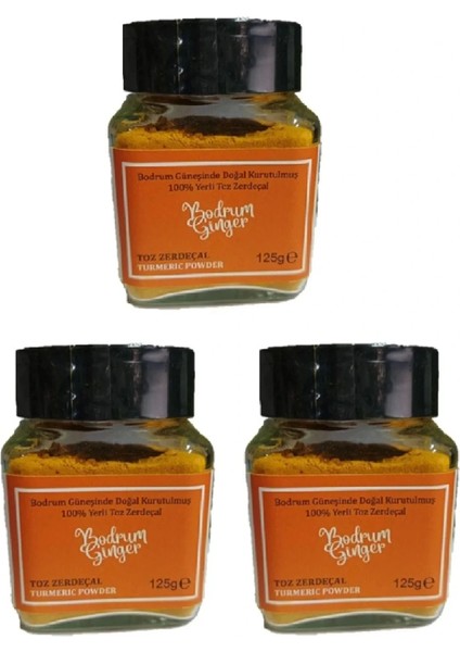 Zerdeçal Toz Öğütülmüş Cam Kavanoz Yerli Ürün 125 GRX3ADET