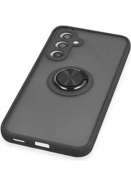 Samsung Galaxy A34 5g Kılıf Montreal Yüzüklü Silikon Kapak - Siyah indirimleri
