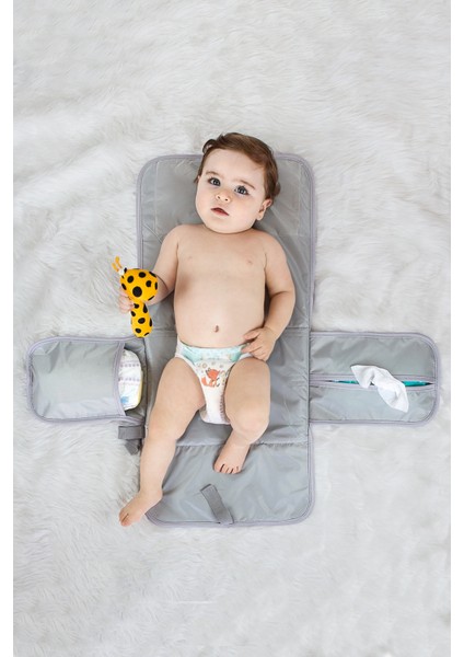 Bebek Alt Açma Bakım Çantası Organizerli Anne Bebek Yenidoğan Değiştirme Minderi Bej Koala