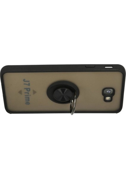 Samsung Galaxy J7 Prime Kılıf Montreal Yüzüklü Silikon Kapak - Siyah modelleri