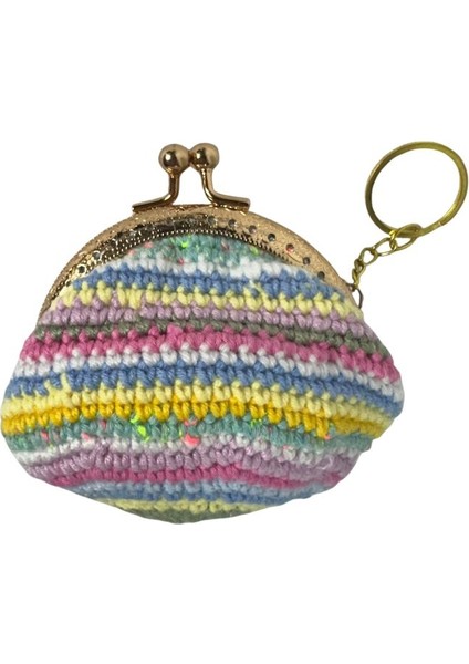 1700 El Örgüsü Şerit Desen Mini Bozuk Para Cüzdanı indirimleri